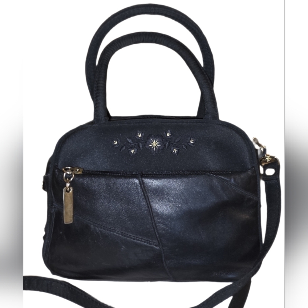 Vintage Boho Leather Patchwork Mini Bag, Starburst Embellished.